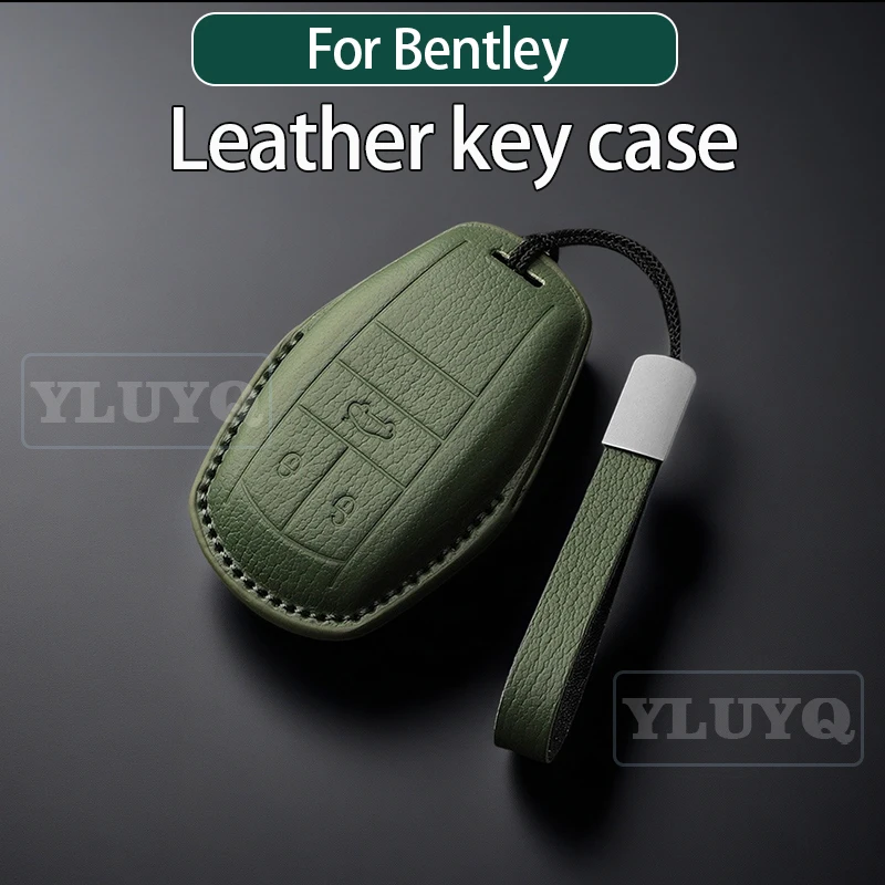 

For Bentley Leather car key case Continental, Tian Yue, Tian Yue Fei V8 goatskin keychain Car Accessories Interior