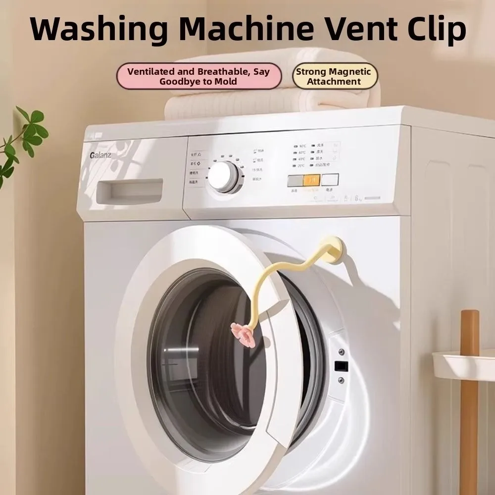 Magnetic Washer Door Prop-Stabilizer Ventilation and Mildew Prevention Ventilation Limiter Washer Door Prop-Stabilizers