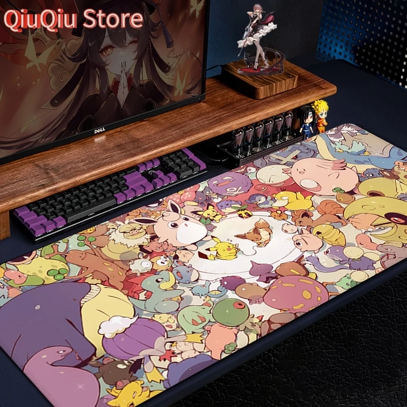Mouse Pad Kawaii Pokemon Desk Mat Waterproof Anti-Slip Personalized Mousepad Large Mouse Mat Extended Mouse pad Gaming Desk