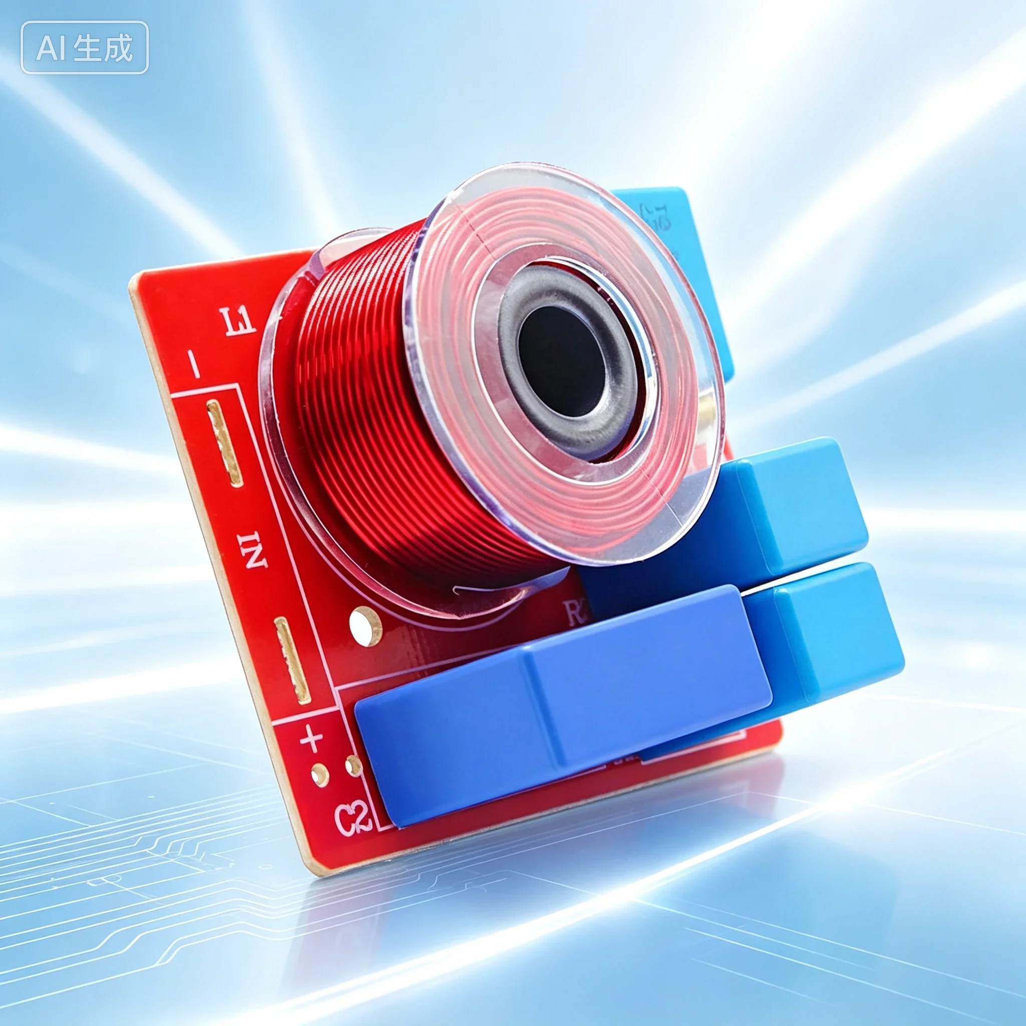 High Fidelity 2-Way Crossover Board for DIY Bookshelf Speaker, 60W High Power Audio Divider