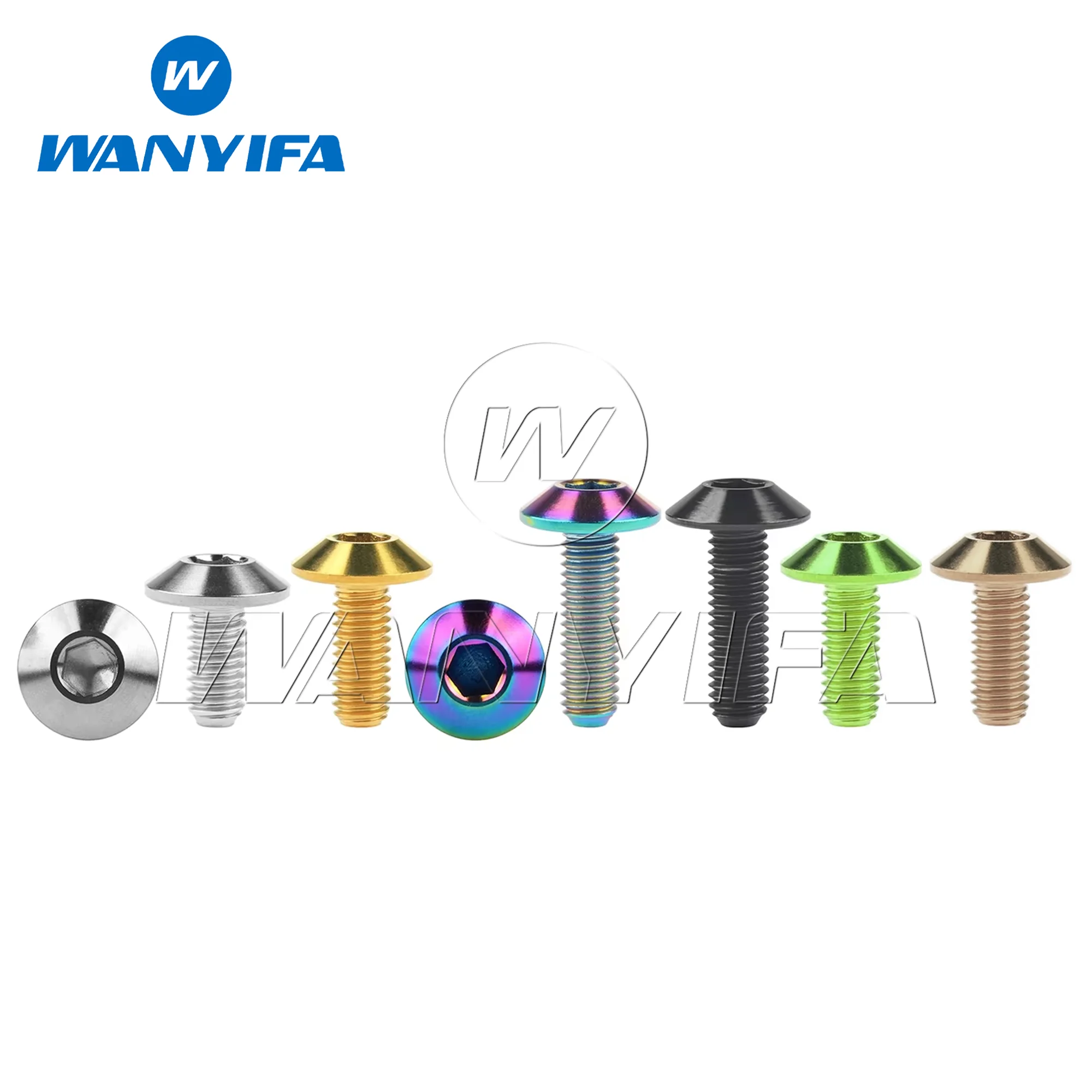 Wanyifa Titanium Bolts M6 x12 15 20 25 30 35mm /M8x25mm Umbrella Head Screw for Bicycle Motorcycle Bolt