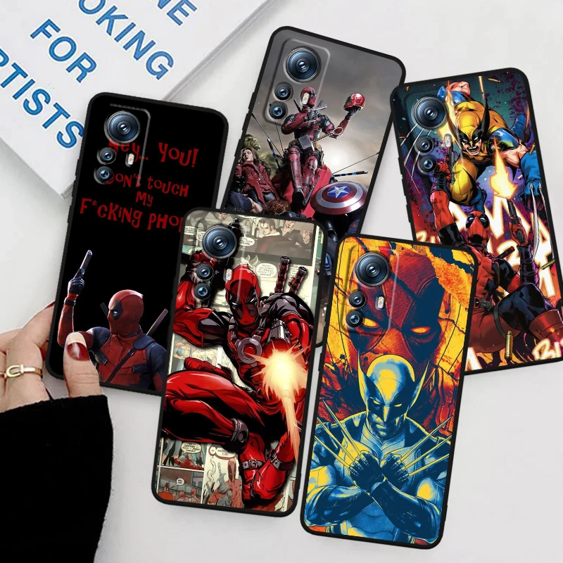 

Marvel Wolverine Deadpool Hot For Xiaomi Mi 14 13T 13 12T 12 11T 11i 11 10T 10 Pro Lite Ultra 5G Black Funda Phone Case