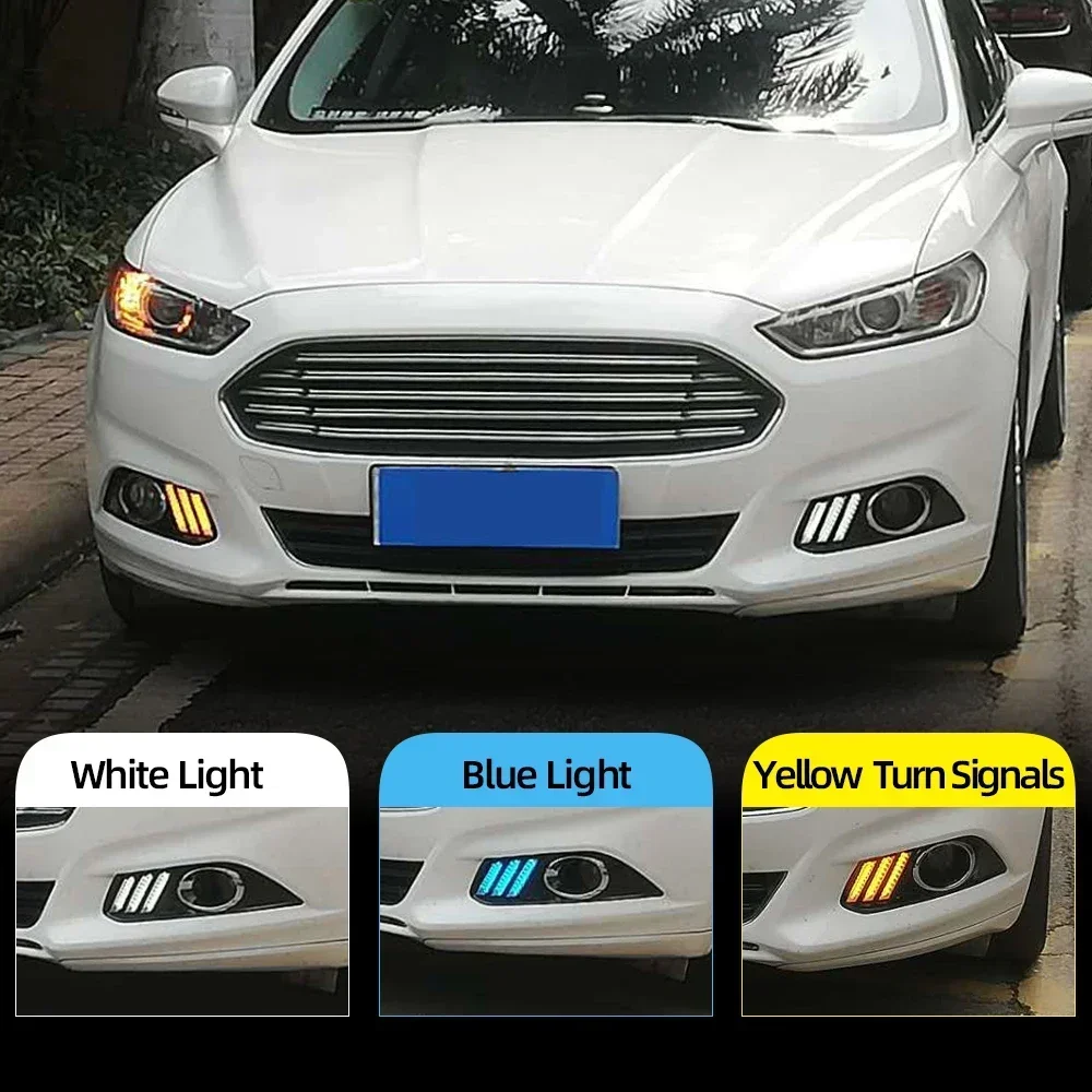 

New！ For Ford Mondeo Fusion 2013 2014 2015 2016 Yellow Turning Signal Relay Waterproof Car DRL Lamp LED Daytime Running Light