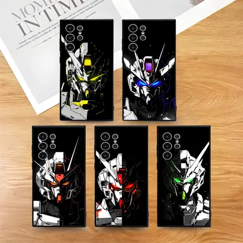 멋진 반다이 G-GundamS 전화 케이스 삼성 갤럭시 S25 S24 S22 S23 울트라 S21 S20 플러스 5G 서리로 덥은 미끄럼 방지 전체 커버