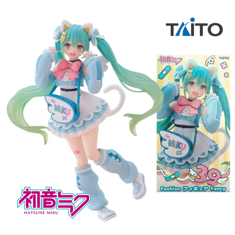 متوفر في المخزون الأصلي TAITO Hatsune Miku موضة يتوهم Ver أنيمي نموذج لجسم جمع هدية عيد ميلاد دمية الحلي لعبة الهدايا #1