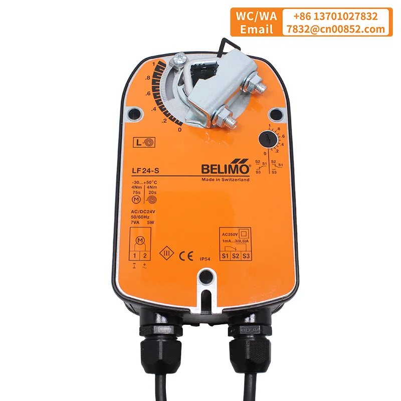 

Belimo LF24-S 4 Нм Поворотный привод отказоустойчивый AC24V DC24V Вентиляционный привод Системы HVAC на складе оригинал CE IP54