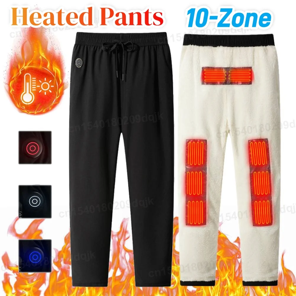 

Брюки с подогревом, 10 зон нагрева, термобрюки с подогревом, водонепроницаемые, унисекс, 3 температурных режима, зимняя электрическая теплая одежда