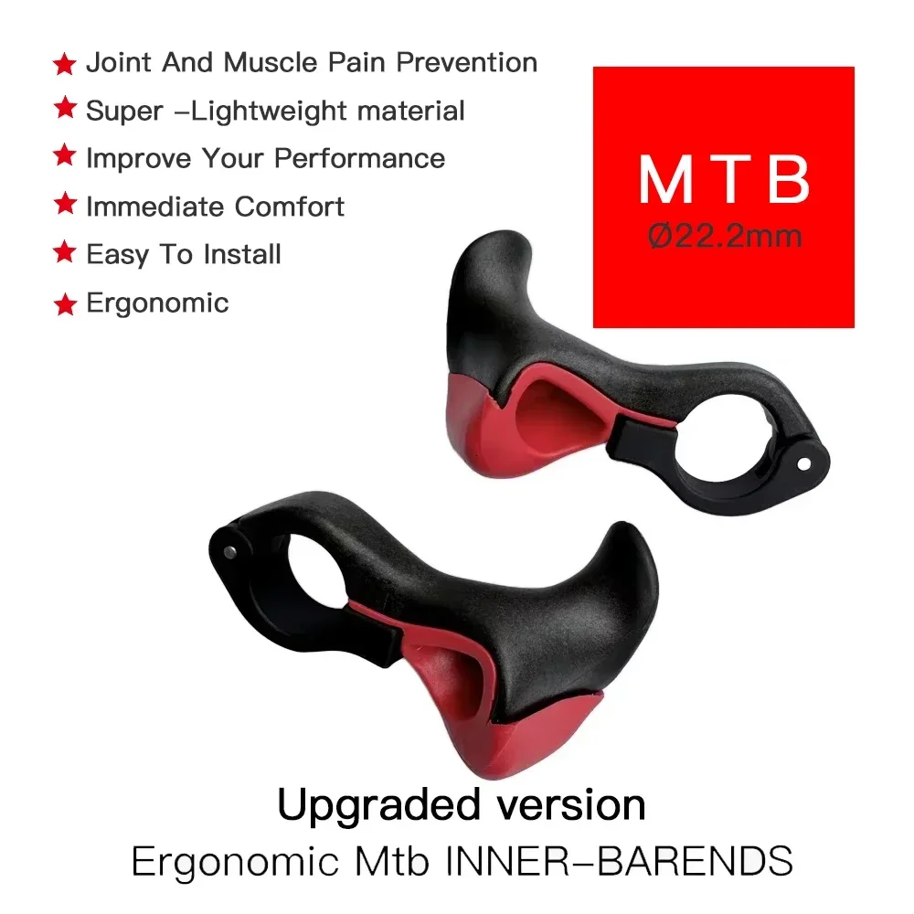 Ergonomisches Design des inneren Stangenendees des Mountainbikes, Mountainbike Mountain Road Gravel City Bike Lenkerende, Fahrradteile