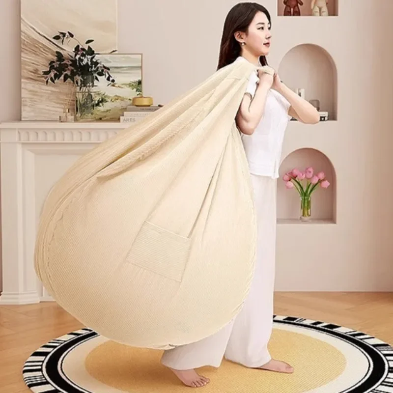 Functional Oversized Spacious Upholstered Bean Bag Sofas Flexible Relaxing Modern Smooth Bean Bag Sofas Poltrona Sacco Furniture