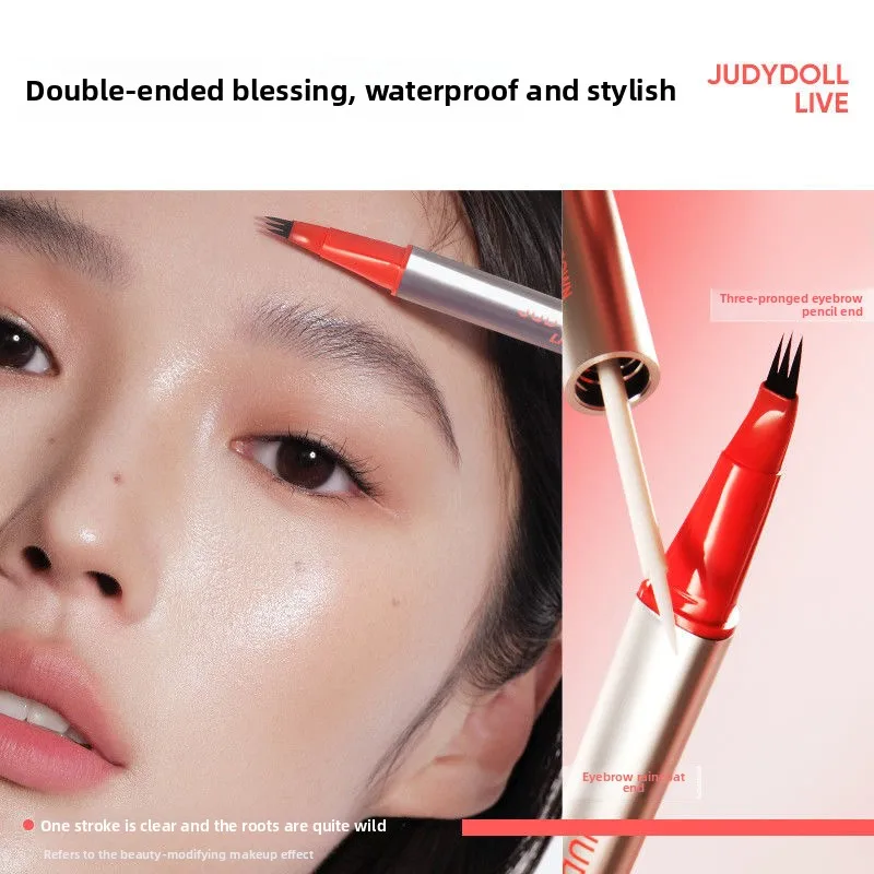 Judydoll Trident Water Wenkbrauwpen Waterdicht Duurzaam Wild Wenkbrauw Bruin Oog Bruin Make-up Wenkbrauwpotlood Blijft op de hele dag