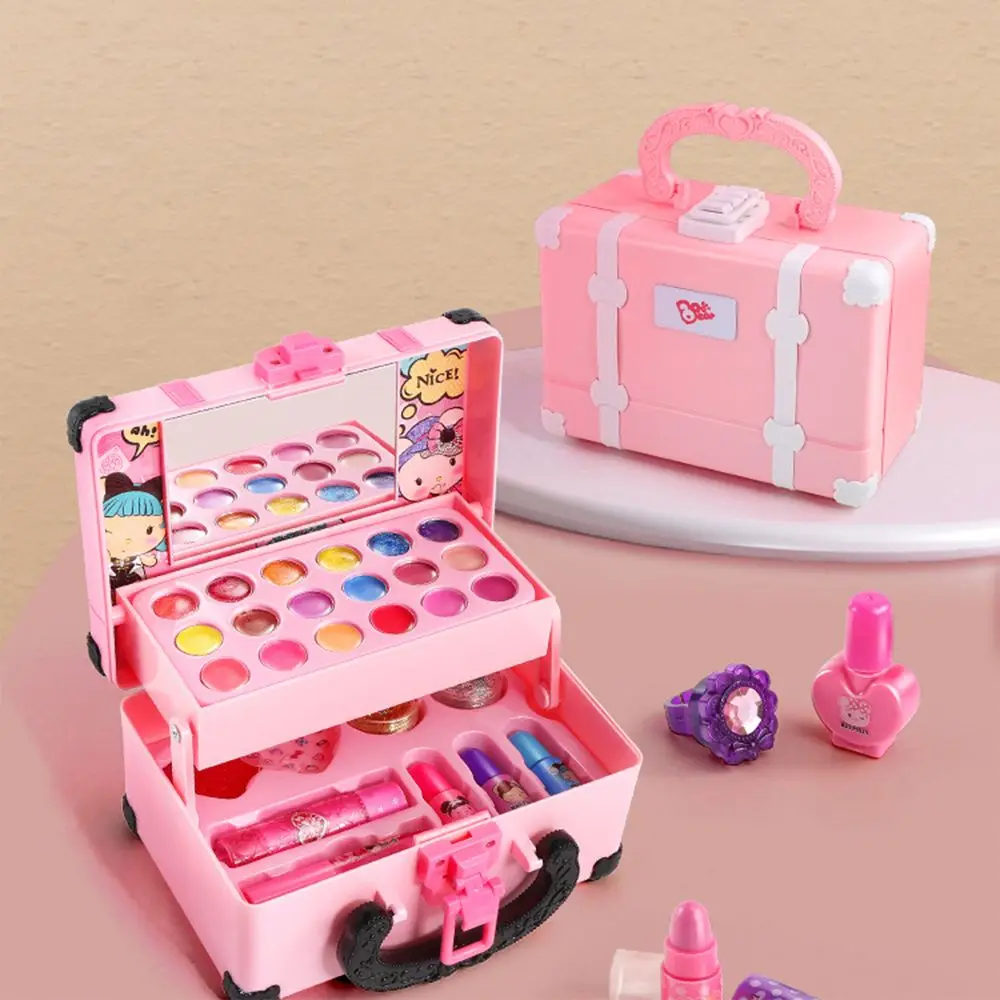 Pretend Play Toy Lipstick Nail Polish Gift For Girl Makeup Kits Cosmetic Kit Cosmetics Toys Children Makeup Set