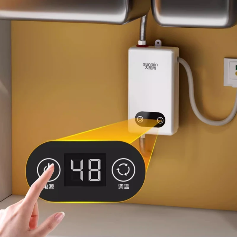 Petit trésor de cuisine instantané, petit chauffe-eau de cuisine 5500W, sous comptoir domestique, chauffage rapide, salle de bains, trésor d'eau chaude