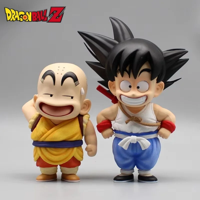 Dragon Ball Gk Anime Figure 10/14cm Unlimited Series Childhood Kuririn Son Goku Pvc Action Figures Statue Collectible Model Gift