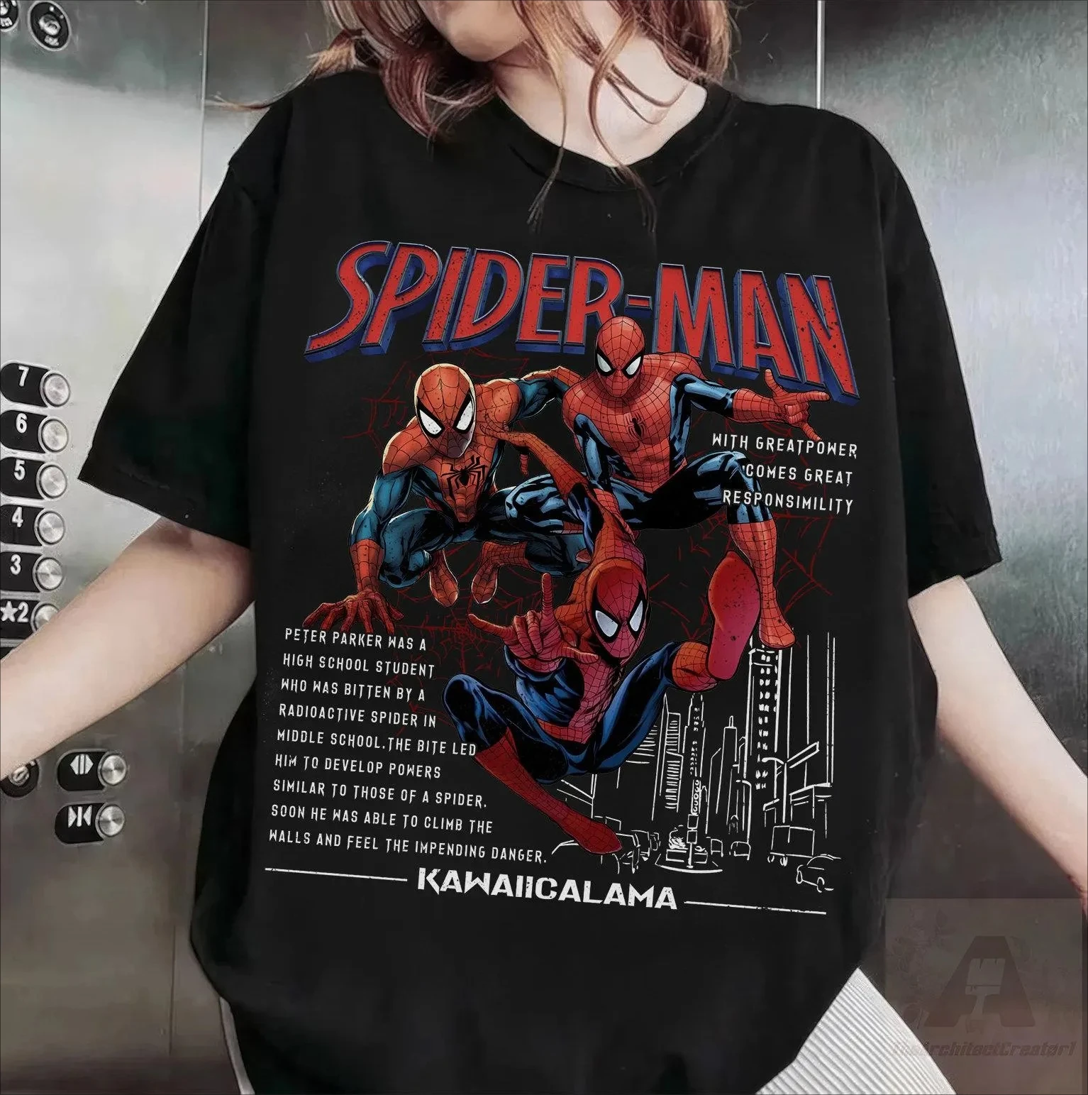 2026 New Movie Spider-Man Brand New Day Tom Holland Retro Print T Shirt Men Women Y2K Harajuku Loose Casual Tee Street Fashion view 2