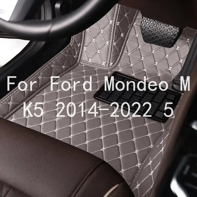 LHD/RHD Maßgefertigte Autofußmatten für Ford Mondeo MK5 2014-2022 5-Sitzer, wasserdicht, fleckenabweisend, rutschfest, mit tiefem Rand, verschleißfest, geruchlos, 5D-Fußmatten, umfassender Schutz,