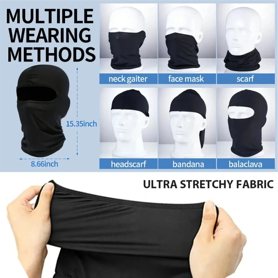 Men Bicycle Balaclava Full Face Mask Hiking Cycling Windproof Breathable Sun Protection Hat Motorcycle Helmet Liner Hat view 3