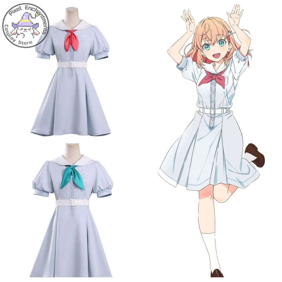 

Hot Sale Hasunosora Girls' Academy School Idol Club Cosplay Costume Anime Role Playing Summer JK One-Piece Dress Women Comic Con