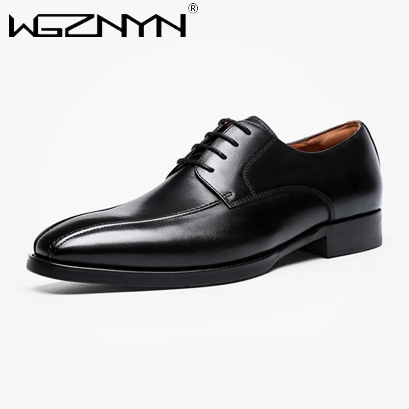 

2025 Designer Italian Style Autumn Polished Elegant Social Shoes Men Business Formal Casual Flat Shoes Men Party Wedding Shoe
