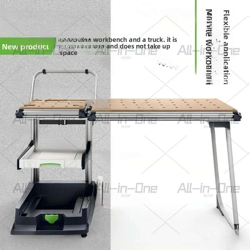 Mobile Workbench Imported Multi-functional Woodworking Folding and Handling Tool Cart