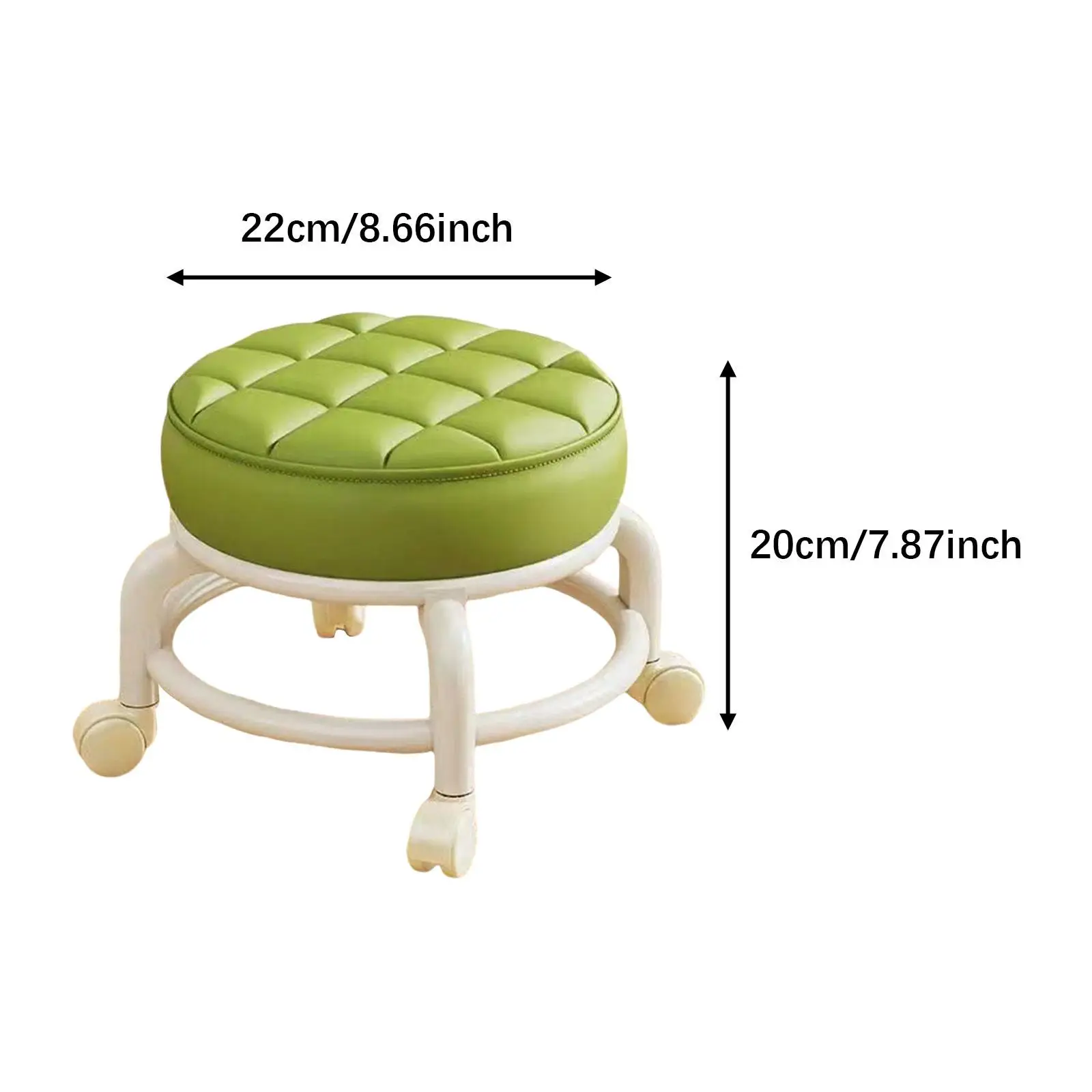 Low Roller Seat 360 Swivel Breathable Waterproof Rotatable Small Chair Rolling Stool for Garage Shop Living Room Home Kitchen