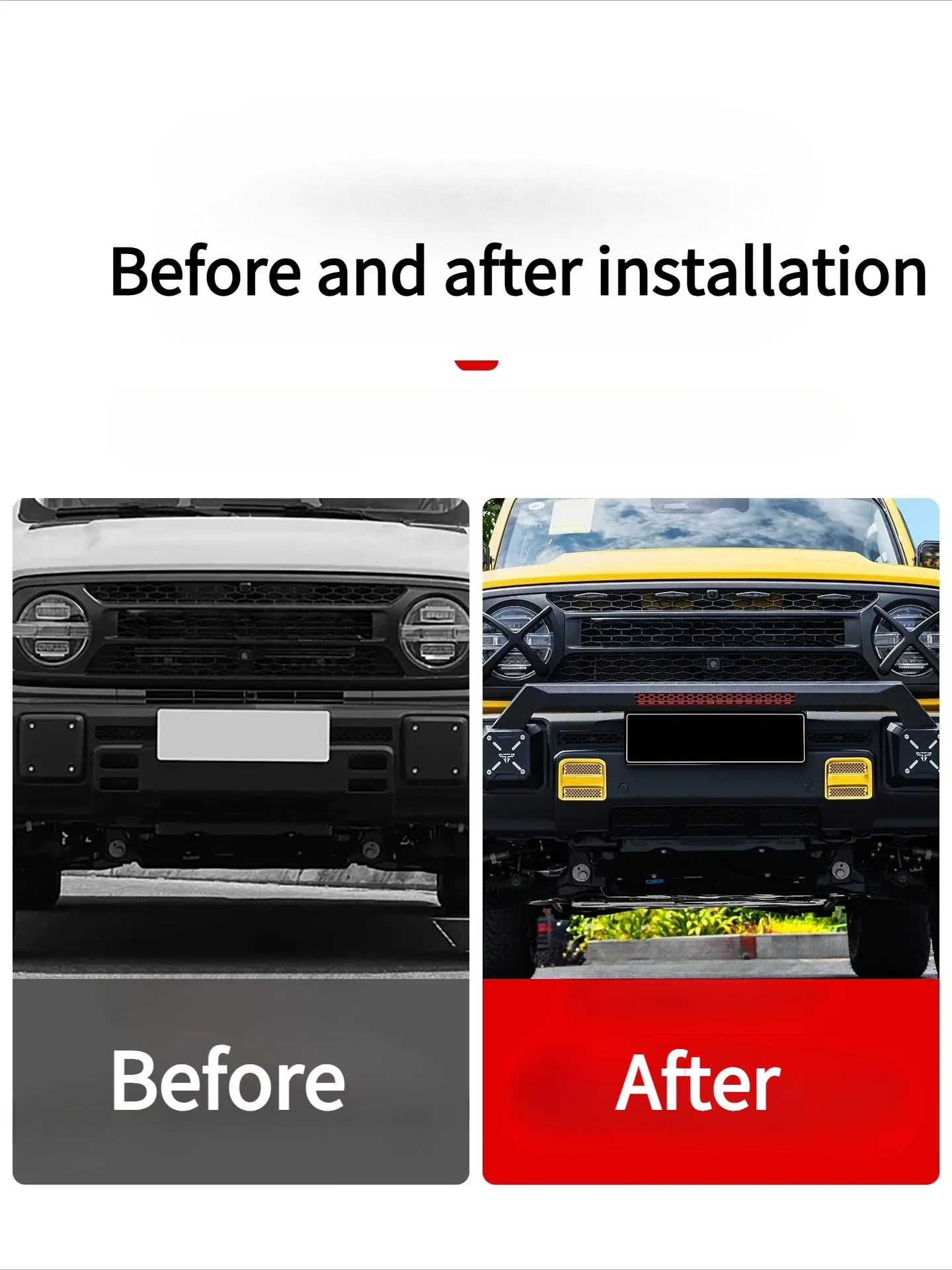 For GWM Tank 300 2026 Front Bumper Bug Screen Front Face Dust Cover Grille Modification Off-Road Clip Small Accessory