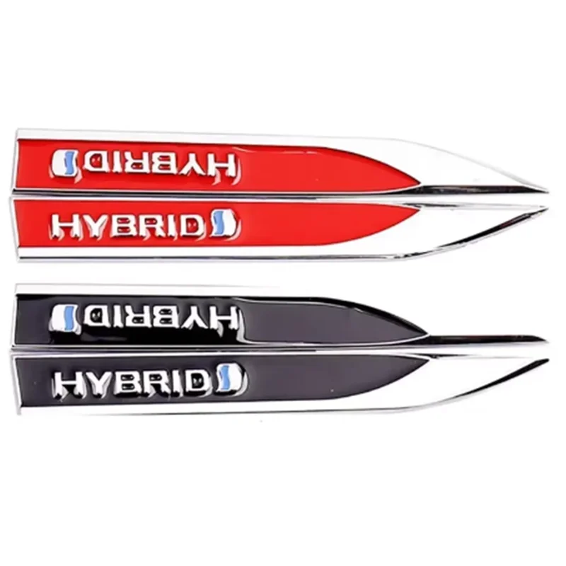 

2Pcs Metal HYBRID Logo Side Fender Emblem Badge Sticker Decals for Toyota RAV 4 Prado Camry Corolla Yaris Car Accessories