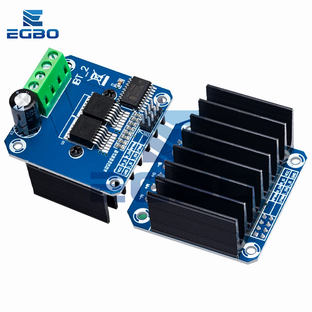 EGBO H-Bridge High-Power Motor Driver Module, DIY Smart Car Current Diagnostic for Arduino, Double BTS7960, 43A, 1Pc