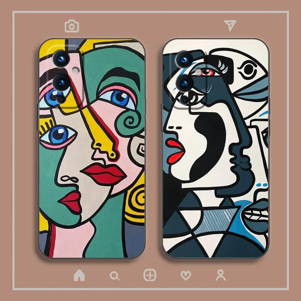 Funda Case For Oneplus 9 8 8T 7 7T 6 6T 5T ACE 2V NORD CE 2 3 LITE N10 N100 5G Pro Case P-Picasso Abstract Art Painting Graffiti