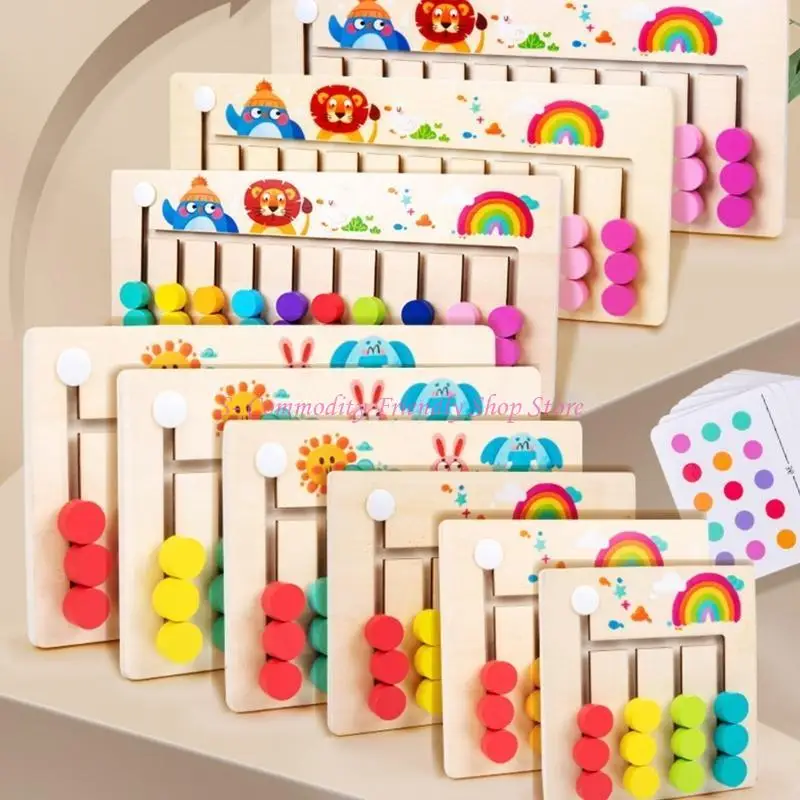 85aa Holzlernspielzeug Puzzle Farbpassendes Spiel für Jungen Mädchen 3 4 5 Jahre