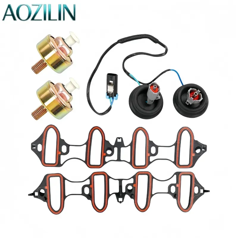 AOZILIN for 10456603 12575869 89060413 Knock Sensor Wiring Harness and Automotive Intake Manifold Gasket Replacement Kit High