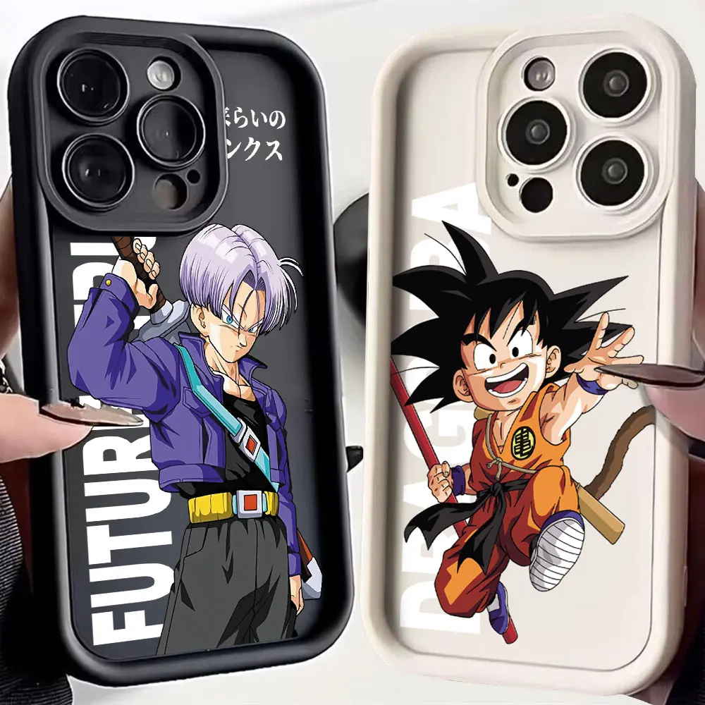 Anime Gokus Trunks Dragons Ball Phone Case for IPhone 16 15 14 13 12 11 Pro Max Mini XR XS X 7 8 Plus Soft TPU Back Cover