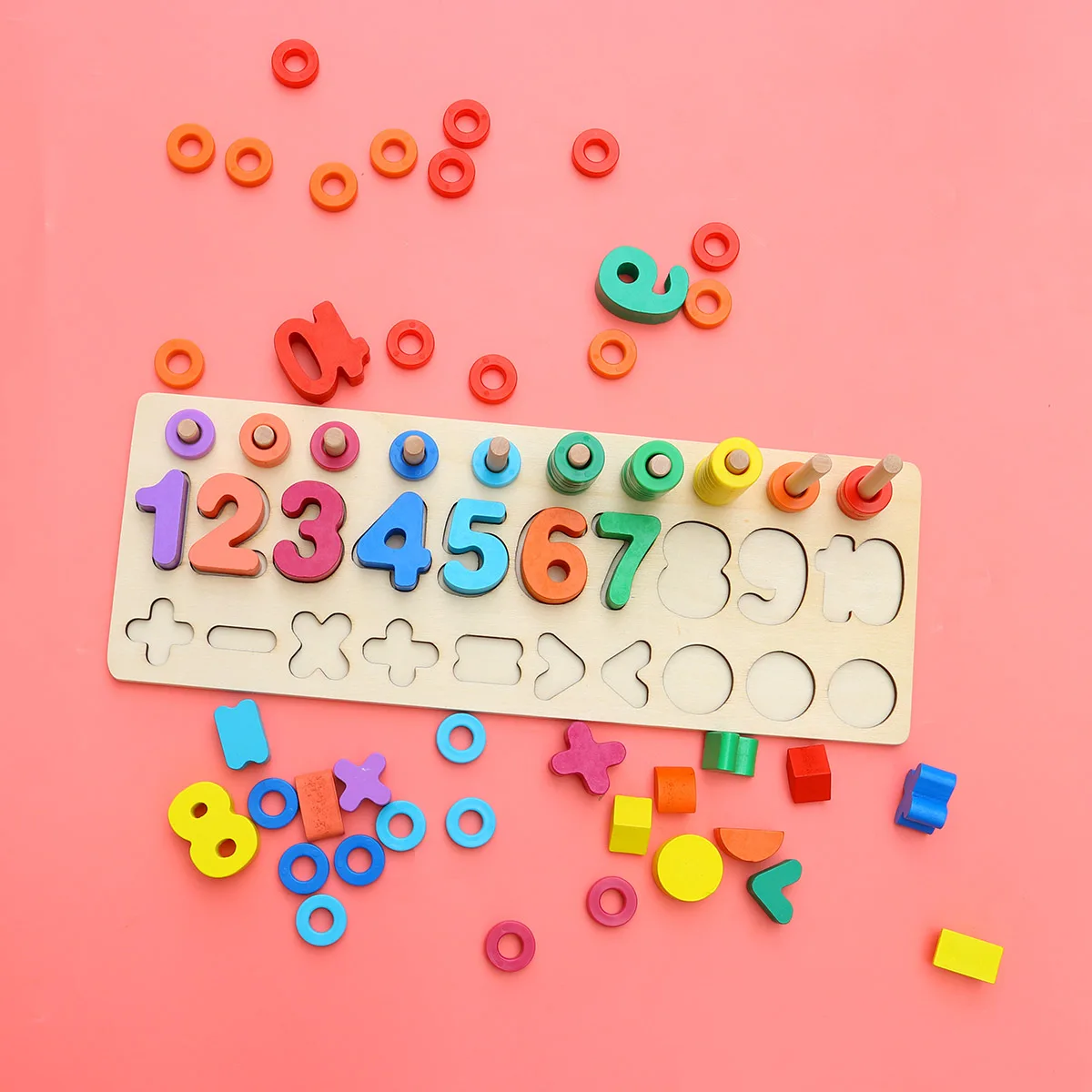 Nummer Kinderen Educatief Kleuraanpassing Bord Voorschools Leren Baby Peuter Kleurrijke Houten Stukken Feest Verjaardagscadeaus