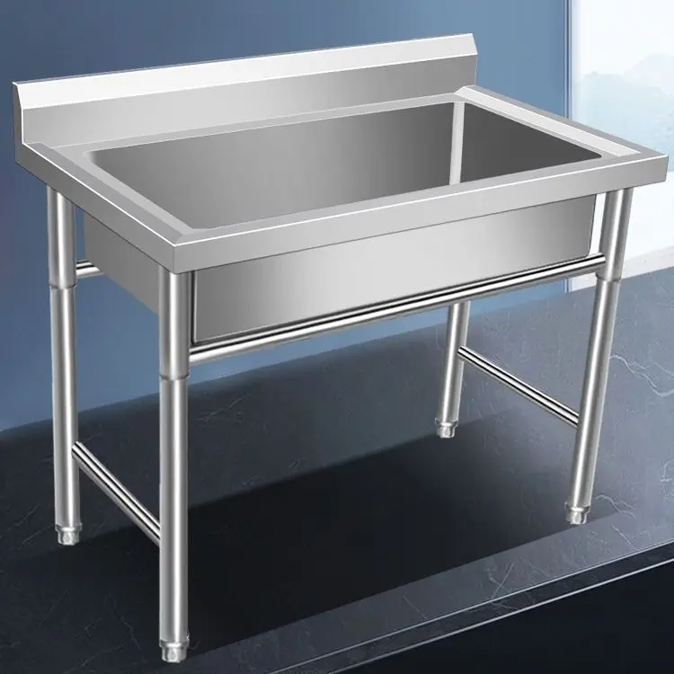 Extra thick stainless steel sink, kitchen, household and commercial dishwashing, vegetable washing basin, disinfection pool