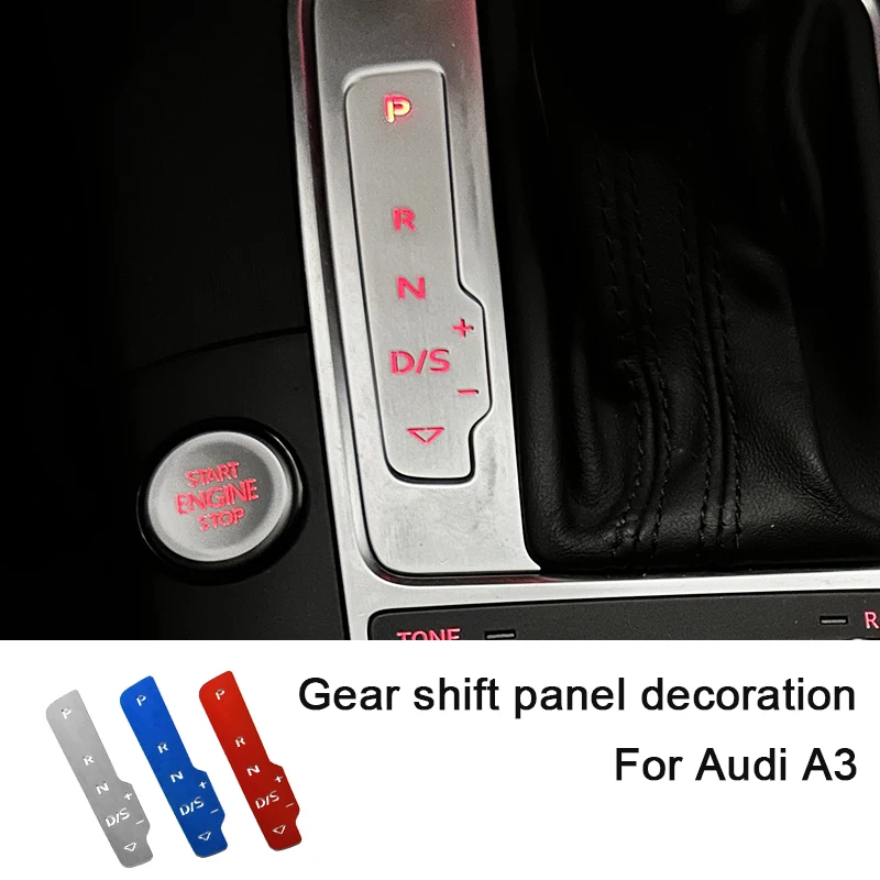 Center Console Gear Shift Panel Decoration Patch Car Stickers For Audi A3 8V 2013-2019 Interior Trim Accessories