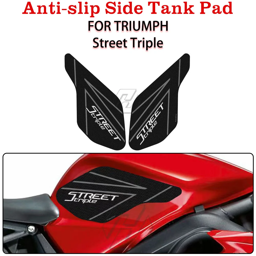 

For Triumph Street Triple 2013 2014 2015 2016 2017-2022 Motorcycle Anti-slip Side Tank Pad Protection Knee Grip Mat Stickers