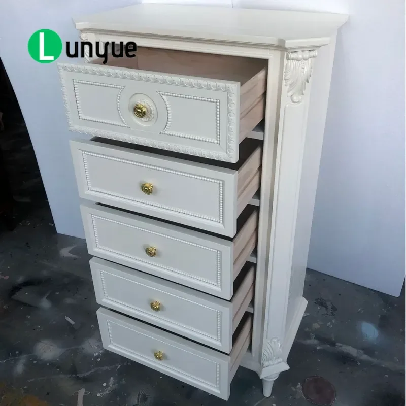 Solid Wood Chest of Drawers Storage Cabinet for Living Room European Style Locker Furniture Factory Wholesale