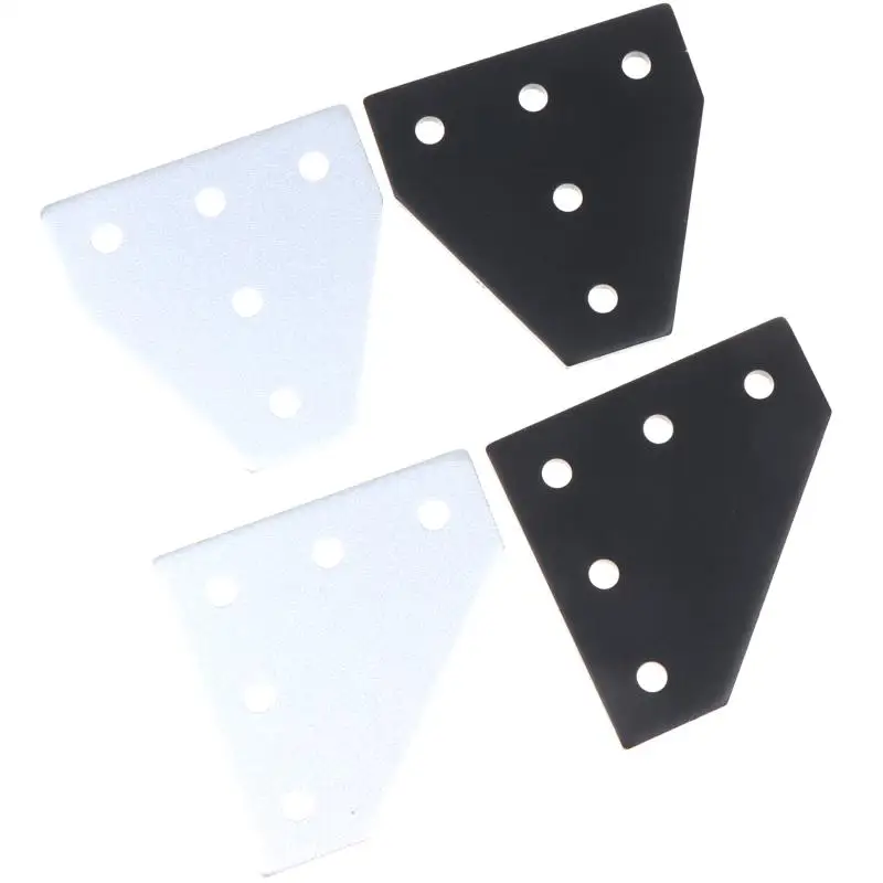 T/L Type 5 Hole Aluminum Corner Bracket Joint Plate Sturdy Connector for 2020 3030 4040 Profile Guardrail Installation view 5