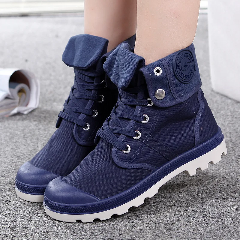 

2023 Breathable Casual Men's Sneaker Men High-top Shoes Outdoor Shoes Canvas Male Ankle Boots Red Black Size 45