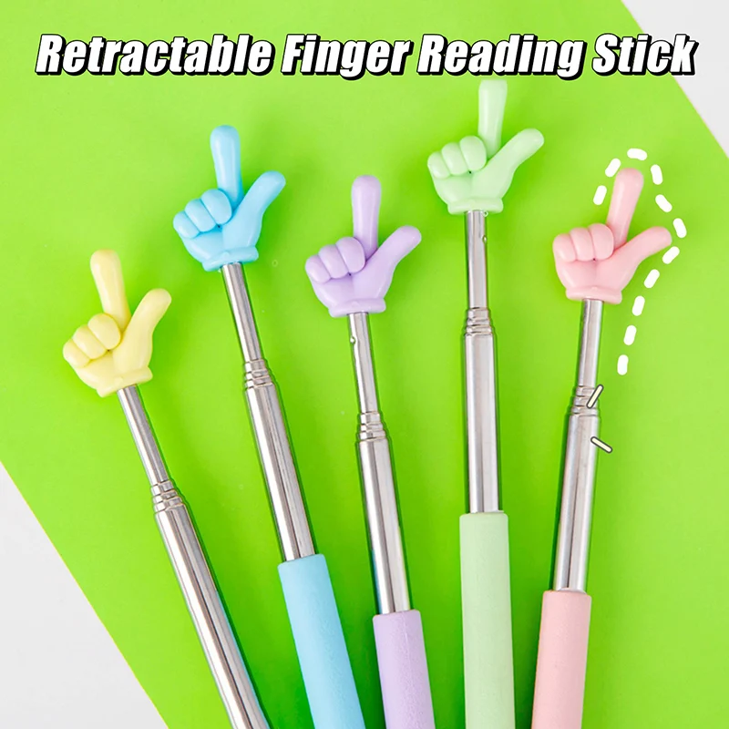 Retractable Teacher Pointer Tactile Grip Extended Length For Classroom Teaching Presentation Instruction Aid Easy Carry
