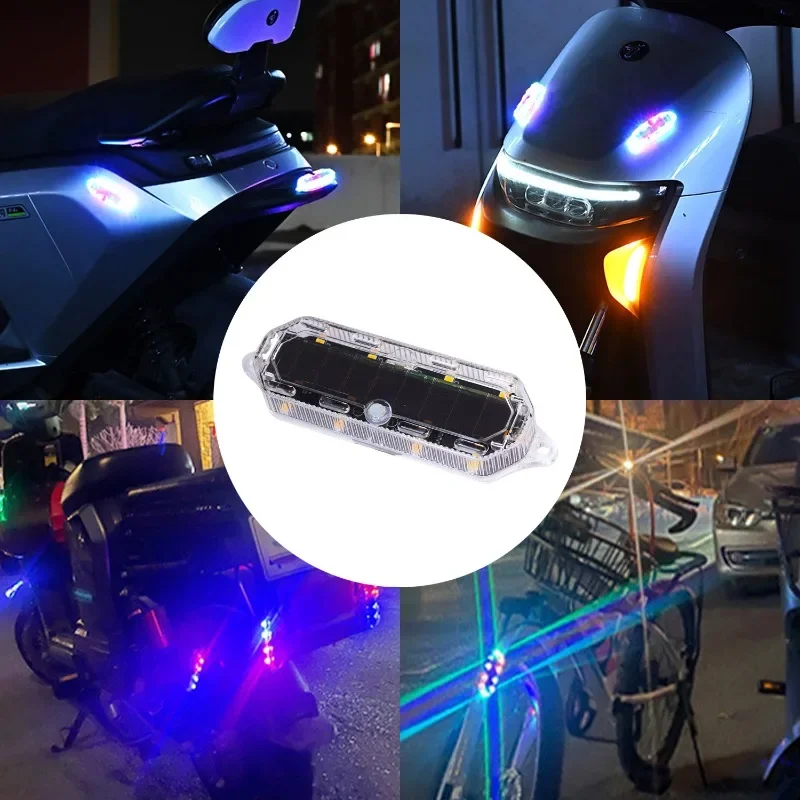 Mini LED Solar Power Car Warning Light Night Security Simulated Alarm Wireless Anti-Theft Caution Lamp Motorcycles Flashing Lamp