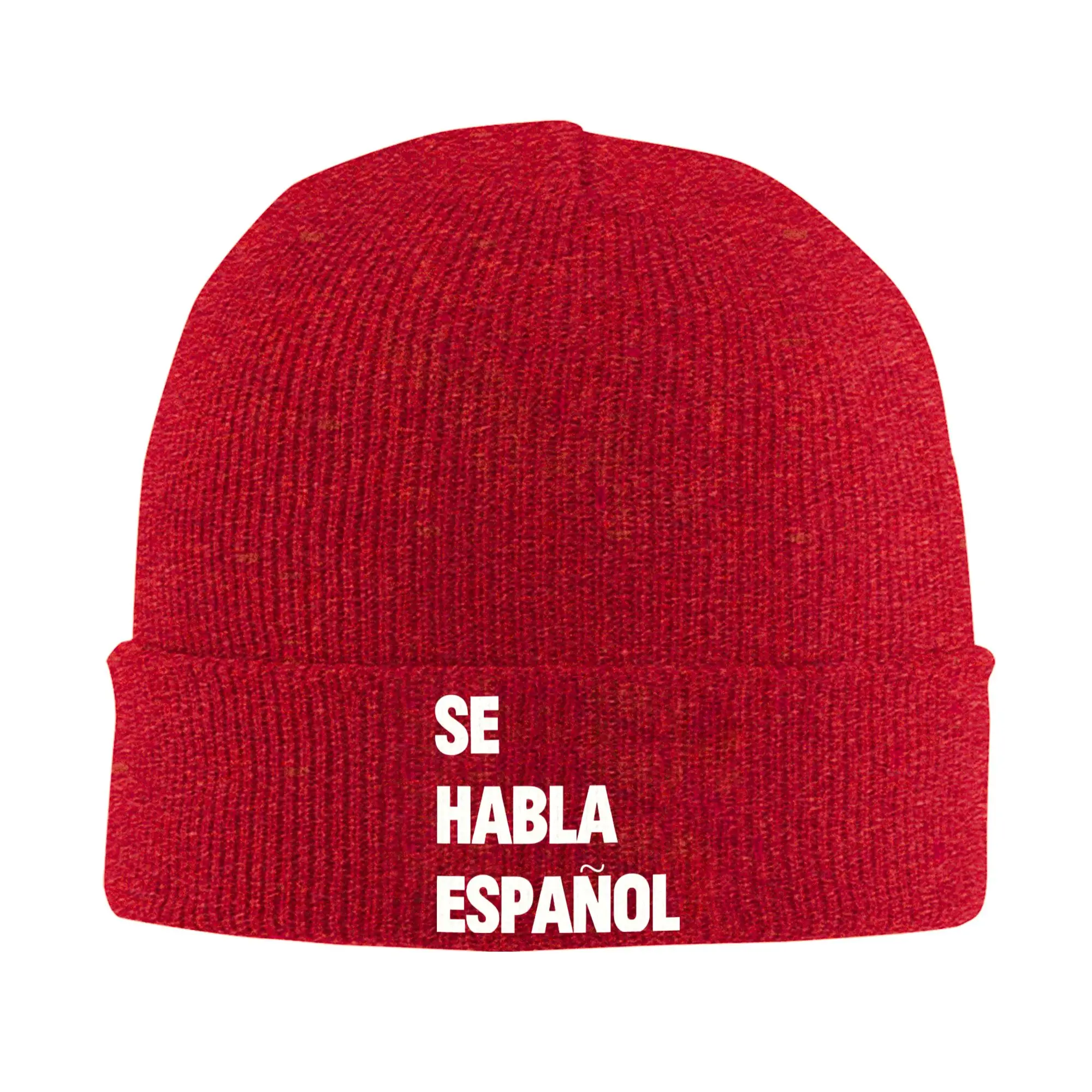 Men Women Cuff Beanie Se Habla Español Make Spain Great Again Accessories Winter Warm Skullies Knitted Caps  Bonnet Knit Hat
