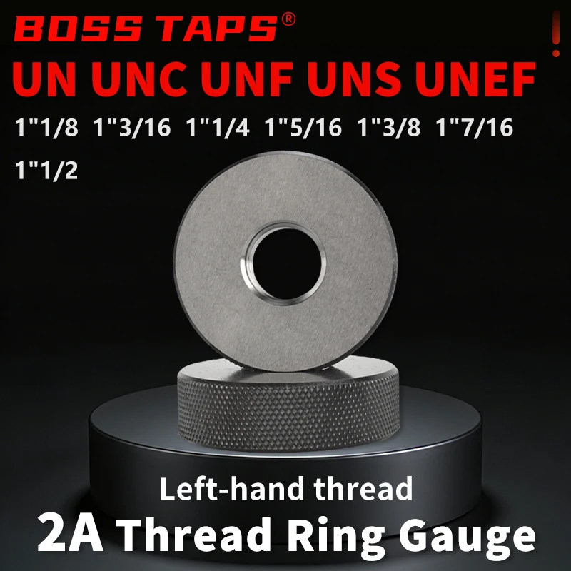 Left Hand Thread Ring Gauge 1SET(1*GO+1*NOGO) 2A 1''1/8  1''3/16  1''1/4  1''5/16   UN/UNC/UNF/UNS/UNEF America Standard Fine