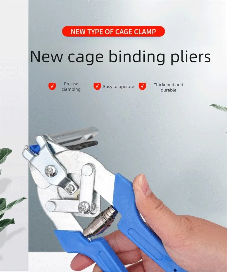 Hog-Ring-Zange / 600 Stück M-Clips Klammern für Hühnernetz, Käfigdraht, Zaun, Käfigklemme, Ringzange, manuelle Zaunzange, universell – Detail 1