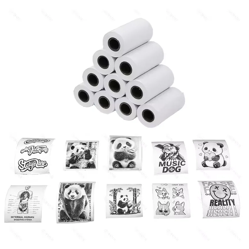 Imprimante thermique pour appareil photo instantané 57x25mm, pour papier d'impression rechargeable, film sans mandrin, imprimante mobile portable pour caisses enregistreuses