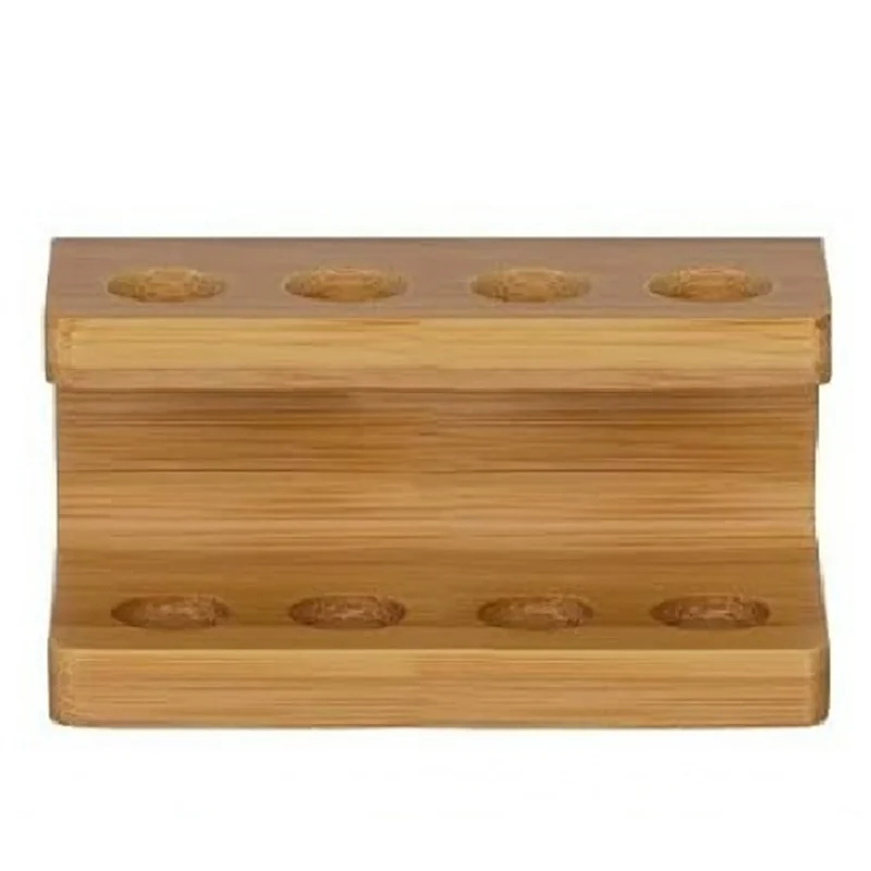 

A84E-Стеллаж для хранения насадки электрической зубной щетки Деревянная полка для хранения в ванной комнате Стеллаж для хранения с 2 отверстиями/4 отверстиями