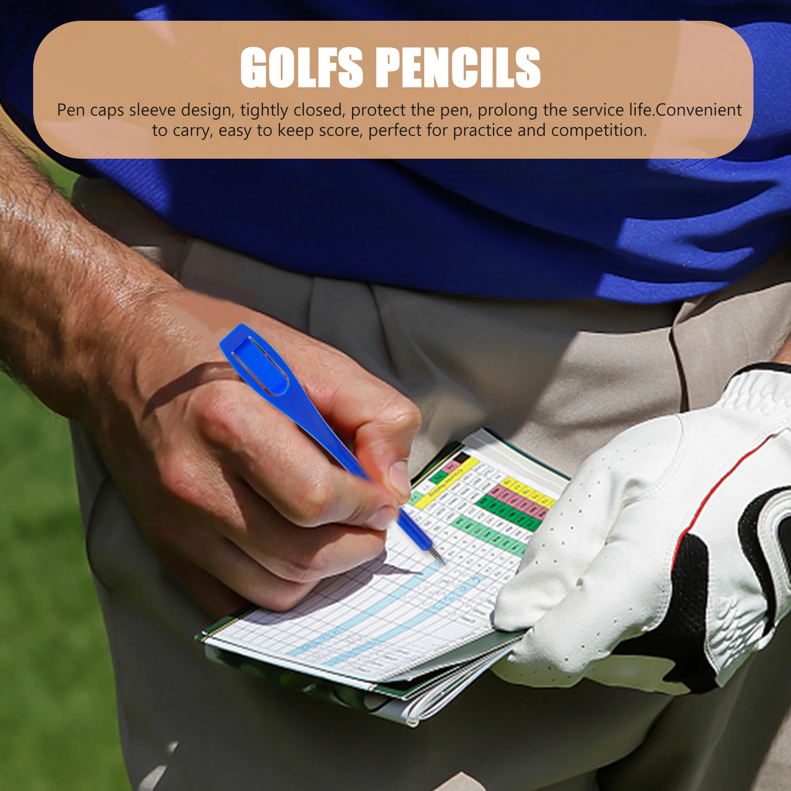 

40pcs Golf Scoring Pencils Non Sharpening Portable Plastic Writing Tool for Practice Competition Drawing Study