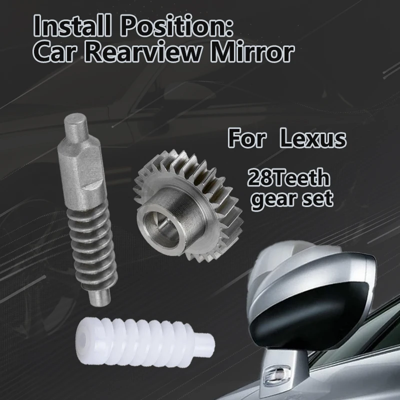 Car Exterior side folding Mirrors 28T gear part For Lexus ES200/ES250/ES300h/ES350/UX200/UX260h 2018 2019 2020 2021 2022 2023