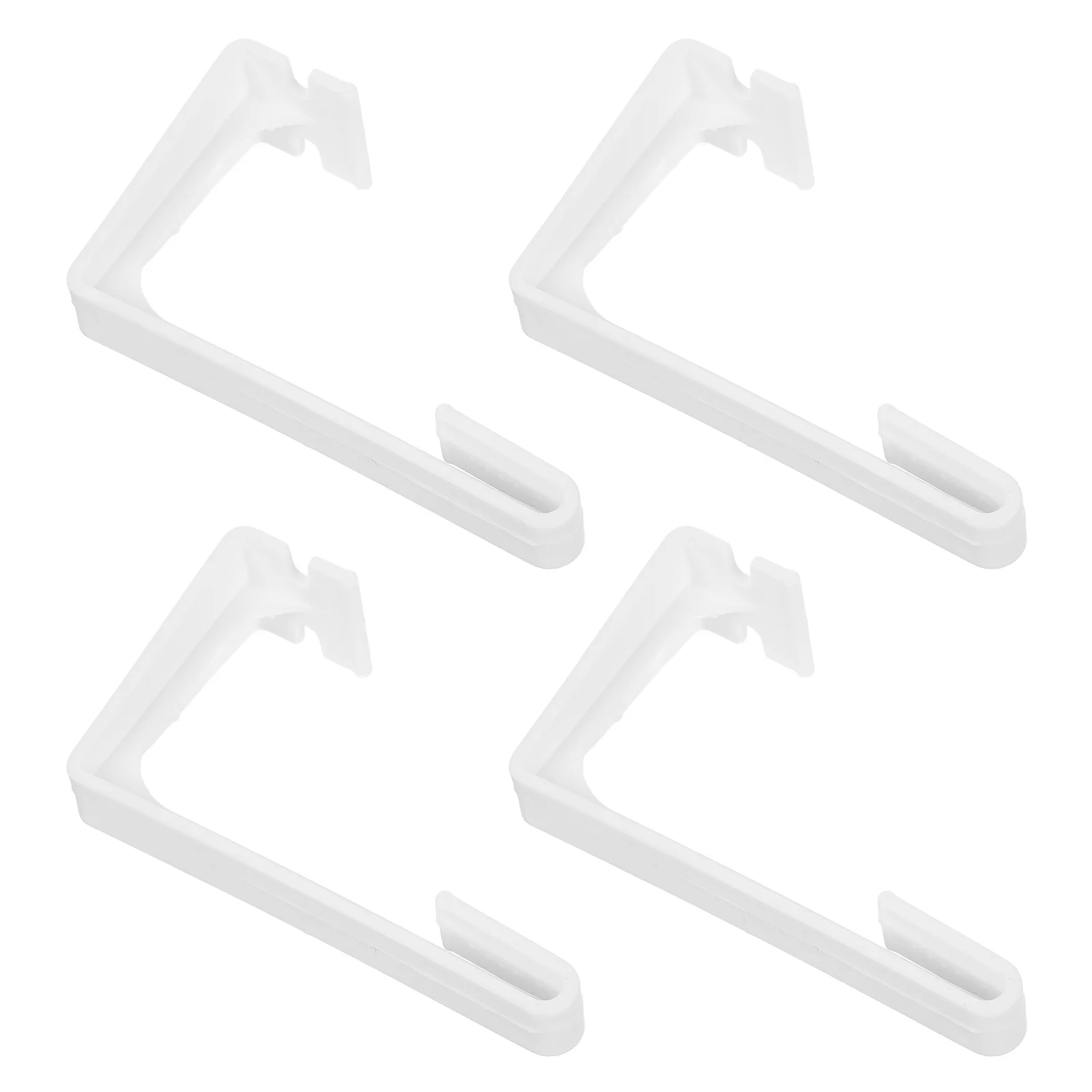 

4Pcs White Plastic Curtain Hold Down Clips Rv Interior Window Retainers Camper Curtain Tiebacks Stable Window Accessories