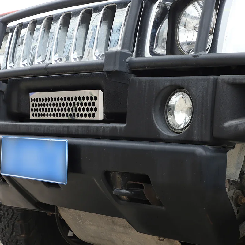 

For Hummer H2 2003-2009 Stainless Steel Silver Car Front Bumper Air Intakes Cover Mesh Decoration Net Car Exterior Accessories