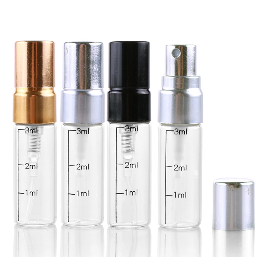 6Pcs 3Ml Spray Bottle for Perfume Refillable Empty Glass Spray Containers Compact Travel Makeup Water Dispenser with Clear Scale